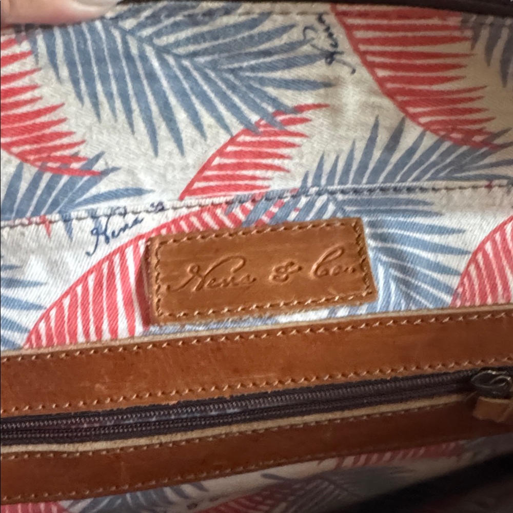Nena & Co. Brown Leather & Multicolor Woven Backpack Satchel - Picture 10 of 13